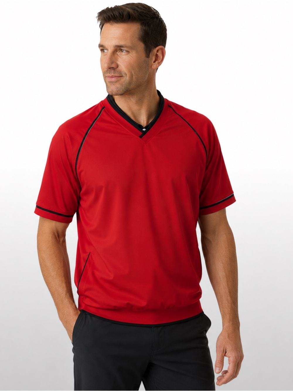 Vintage Callaway Golf Windshirt Pullover Red Mesh Lined Men’s L